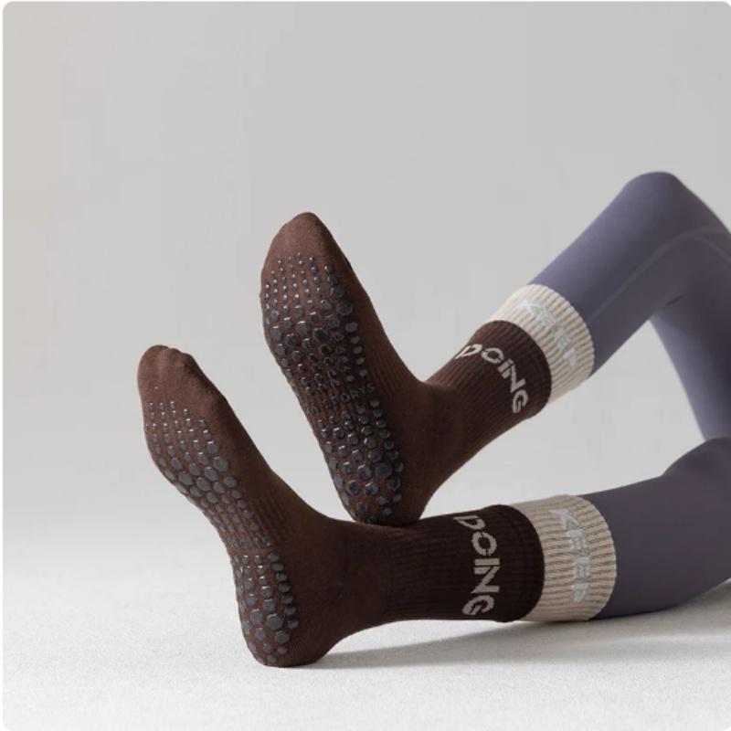 Șosete de yoga Bumbac în dungi casual șosete de Pilates respirabile Silicon anti-alunecare Fitness antrenament de gimnastică Dans șosete de sport