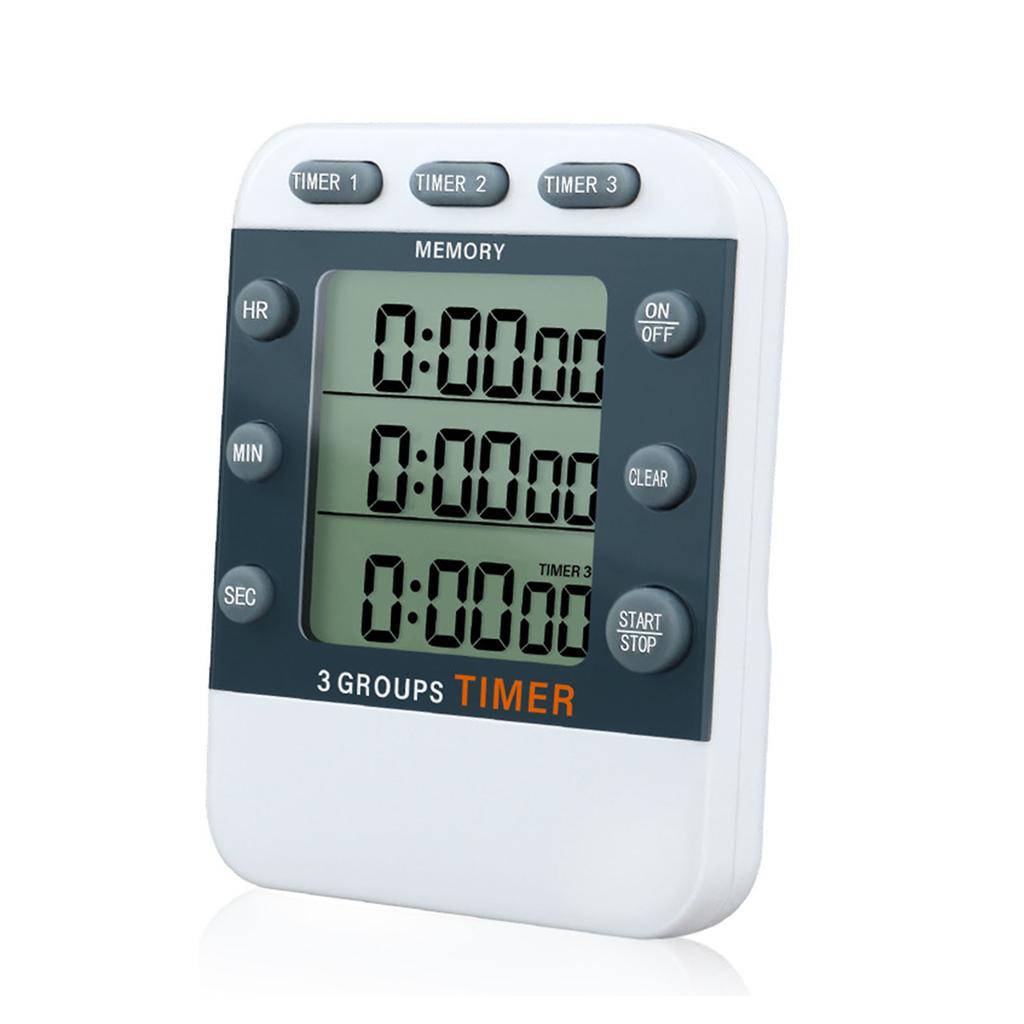 3 Channel Timer Practical for Time Arrangement Accessory Device for Kitchen Cooking Painting Dessert Baking Timing