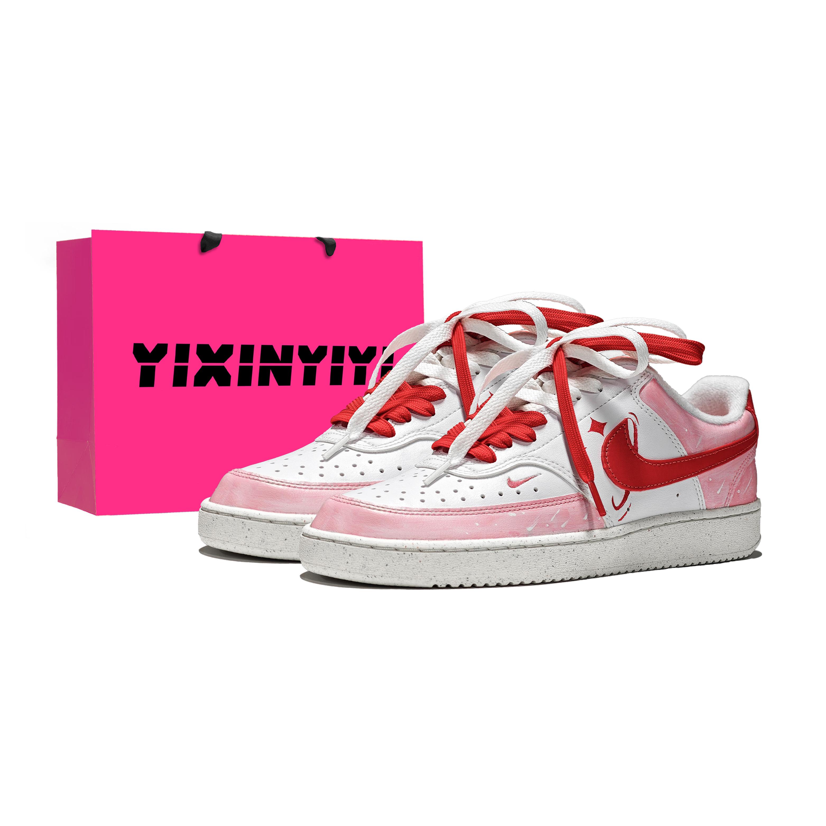 

Nike Court Vision LO NN Sweet Cherry Star Trail Abrasion Resistant Slip Resistant Low top Skateboard Shoes Women s HV5246-100(Team1962-LD) 35.5