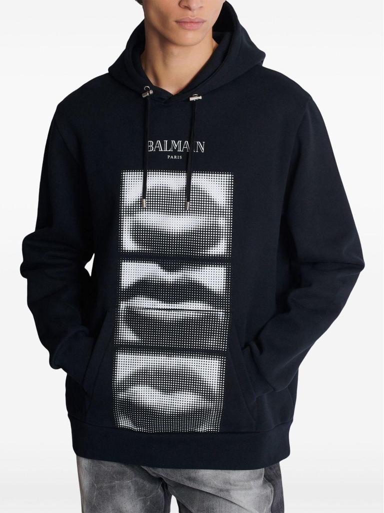 Balmain 25 Unisex Kapuzenpullover mit lustigem Aufdruck
