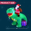 JOYFY 6 FT Christmas Inflatable Dinosaur with Build-in LEDs Dinosaur with Santa for Christmas Inflatable Outdoor Decoration