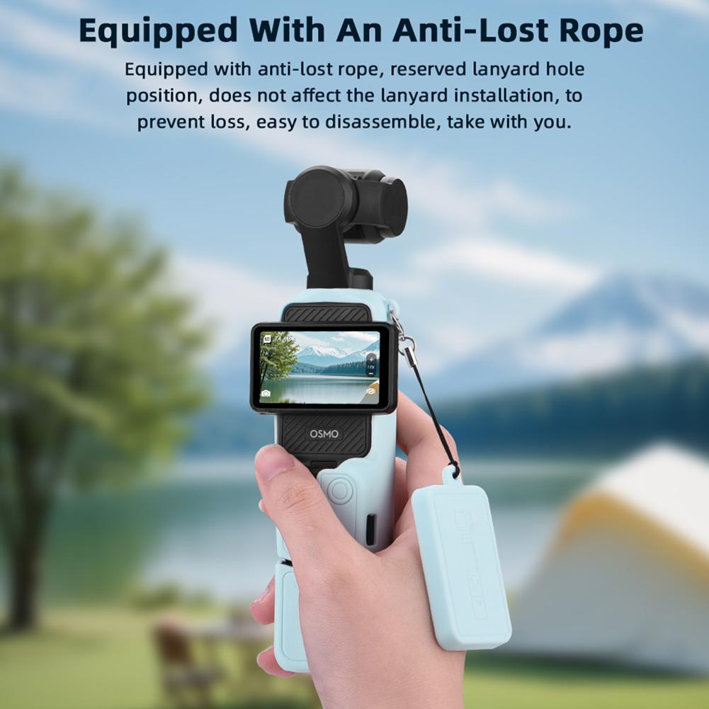 Silicone Cover for Dji Pocket 3 Protective Case Anti-Scratch Handle Soft Sleeve Skin Lens Cap, For Dji Osmo Pocket 3 Accessories