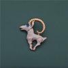 Shiny Sheep Goat Animal Brooch Rhinestone Pearl Decor Lapel Pin Elegant Women Jewelry for Coat Dress Bag Daily Decoration