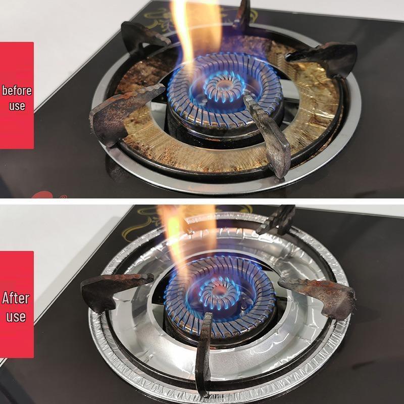 Gas Stove Oil-Resistant Foil Protector - High-Temp, Universal Fit