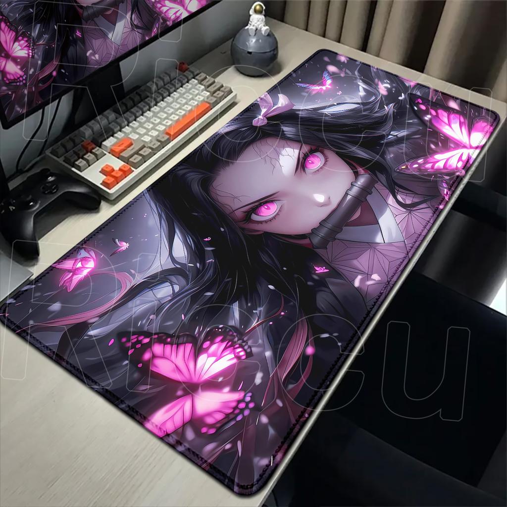 New Kawaii Girl Nezuko Kamado Mouse Pad Laptop Anime HD Print Gaming Keyboard Carpet Demon Slayer Mousepad PC Cute Game Desk Mat