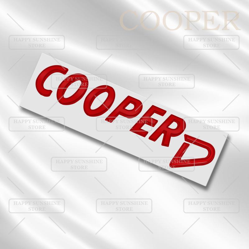 3D kovový znak Cooper S D na zadní výklopnou záď kufr Auto samolepka Karoserie kufru Pro MINI T36 JCW Černé písmena Znak Dekorace Příslušenství