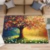 Oil Painting Style Tree Print Carpet Dreamy Colorful Leaves Art Absorbent Non-Slip Floor Mat Living Room Bedroom Home Decor Rug