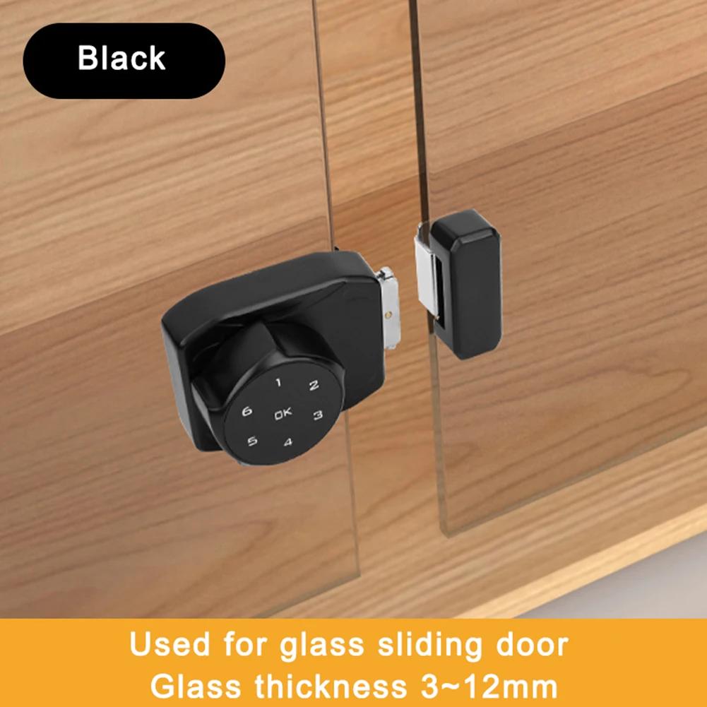 Электрический кодовый замок Интеллектуальный замок для шкафа Замок для стеклянного шкафа Раздвижные рамы с толкателем Витрина Ящик Почтовый замок