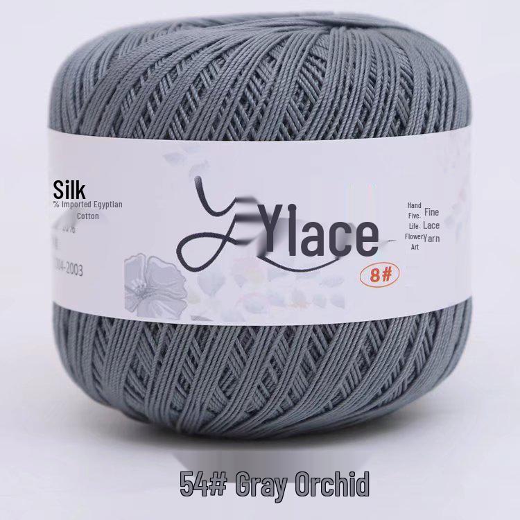 8# 100% Cotton Lace Yarn - 50g Ball, 400m, Strong Twist Crochet Thread for Hand-knitting, Flowers, Hats, and Cardigans - Free Shipping.