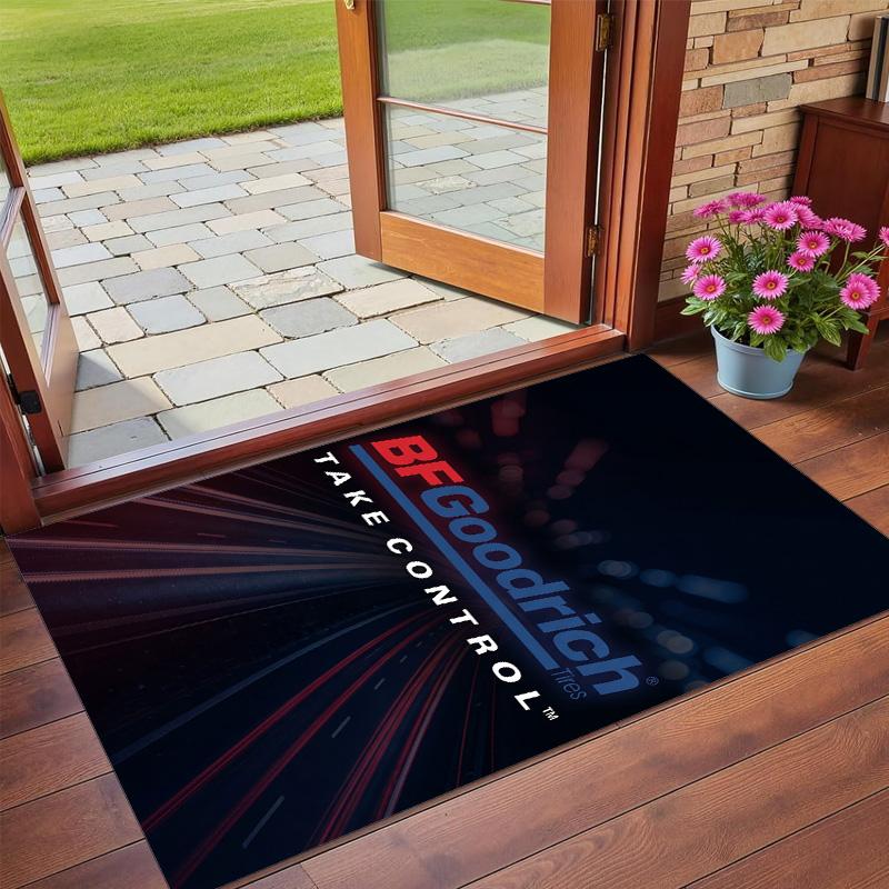BFGoodrich Print Crystal Velvet Plush Rug Wear?Resistant Anti?Slip Floor Mat For Indoor Household Decoration