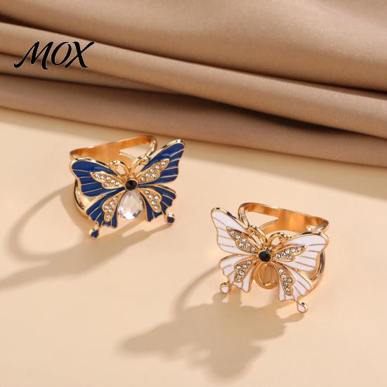 Rhinestone Scarf Ring Enamel Butterfly Ring, Sparkling Slide Buckle Retro Elegant Wrap Holder for Women Neckerchiefs Scarves Shirts Vintage Style