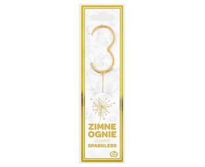 Zimne Ognie Złota Cyfra 3,  17Cm