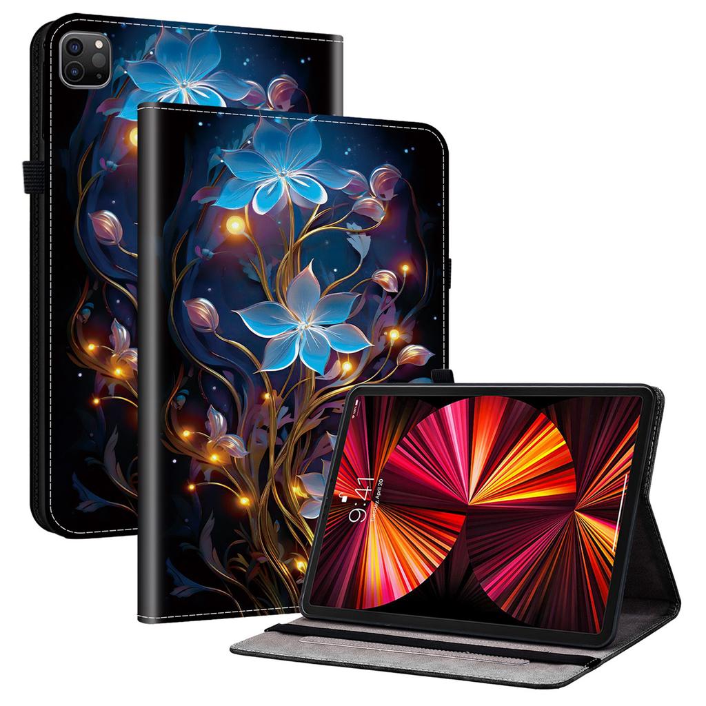 Δερμάτινη Θήκη Για iPad Air 13 (2025)/(2024)/Pro 12.9 (2022)/(2021)/(2020) Θήκη Tablet με Εκτύπωση Μοτίβου και Θήκες Καρτών