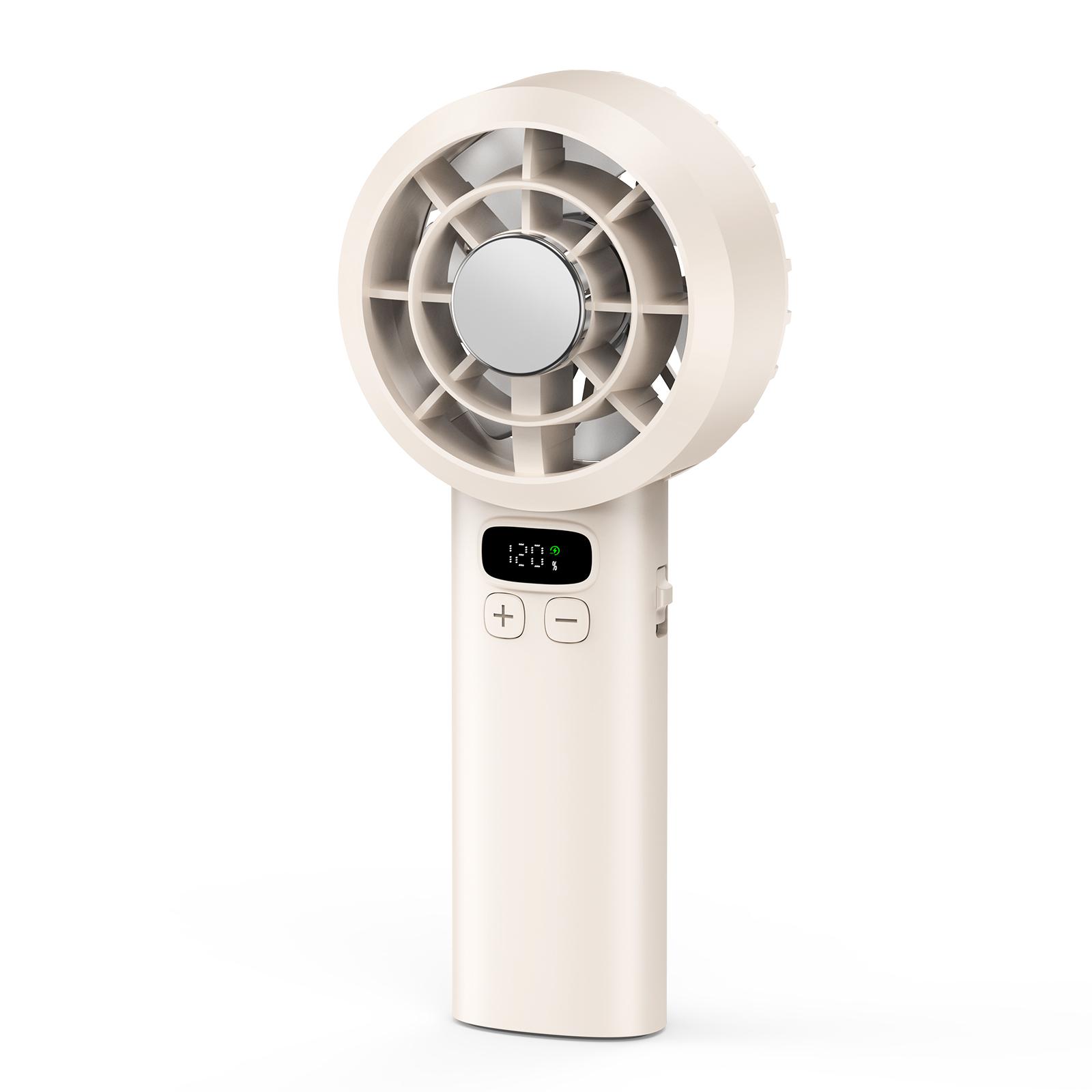 

Refrigeration high-speed handheld fan with 120 gears and 1200mAh ultra long battery life portable summer small fan белый