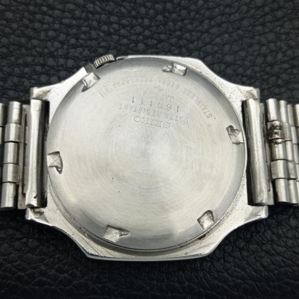 GENUINE VINTAGE SEIKO 5 AUTOMATIC 7009A JAPAN MENS BLACK DIAL WATCH A702397-5 R124-a702397