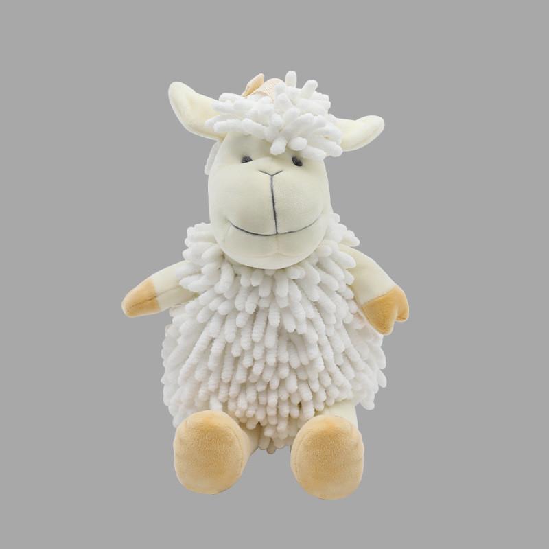 

Cartoon Sheep Chenille Hand Towel With Absorbent Plush For Kids And Home Use Style A