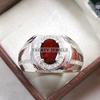 Garnet Oval Cut Gemstone With 925 Sterling Silver Ring For Men's #B107 JL375671448798