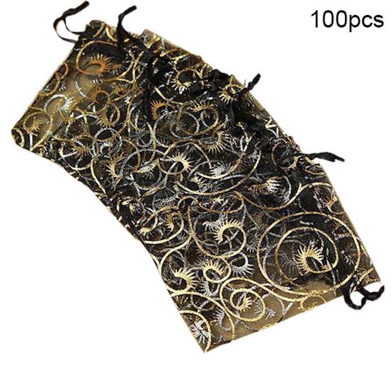 100Pcs Organza Gift Bags Jewellery Christmas Wedding Party Packing Pouches