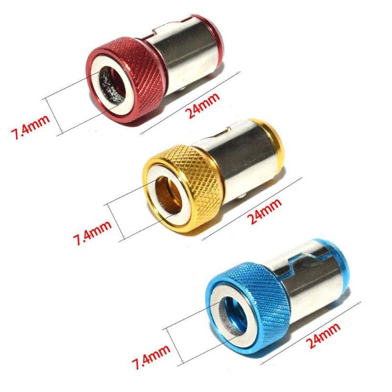 1/3/5Pcs Universal 1/4 Batch Head Colored Magnetic Coil Metal Screwdriver Head Magnetizer Electric Tool Accessory Set