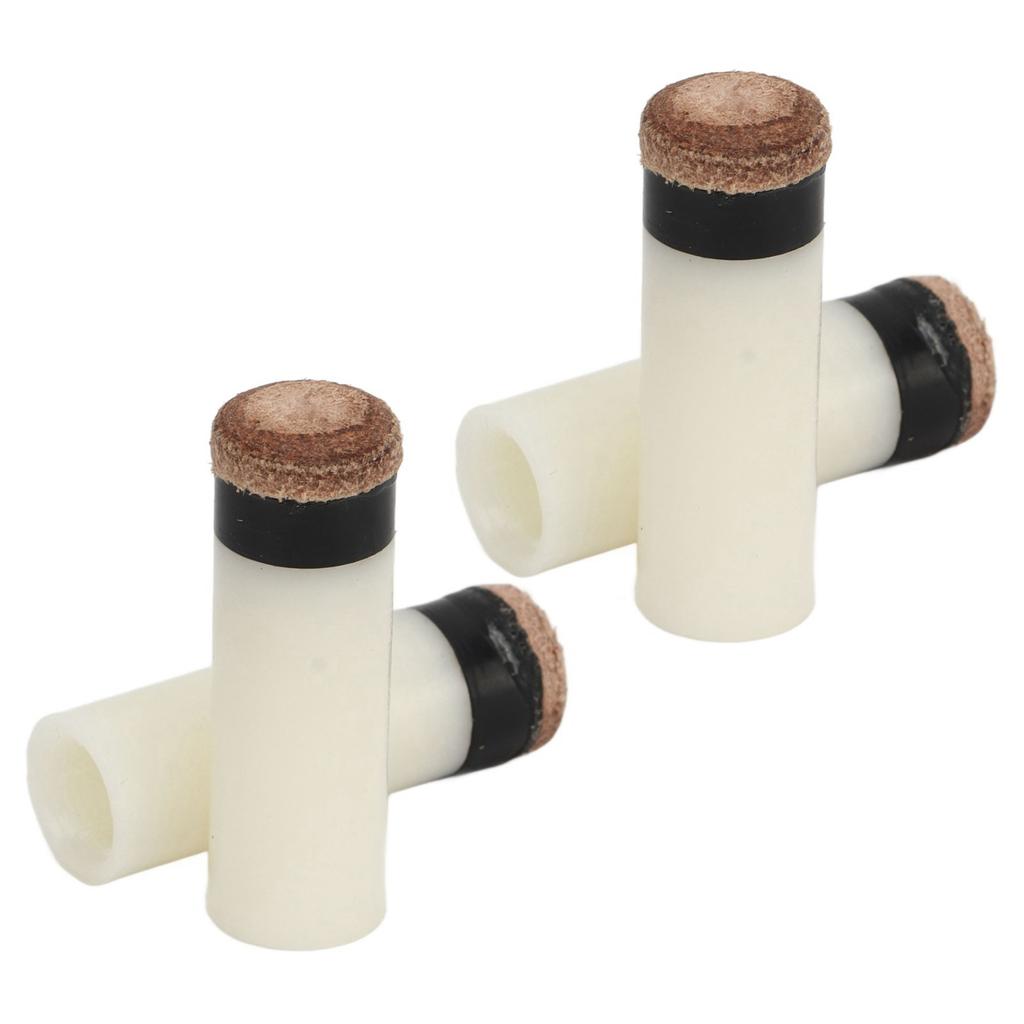12PCS Pool Cue Tips 11mm PU Leather and Plastic Universal Cue Tip Replacements for Billiard Hall