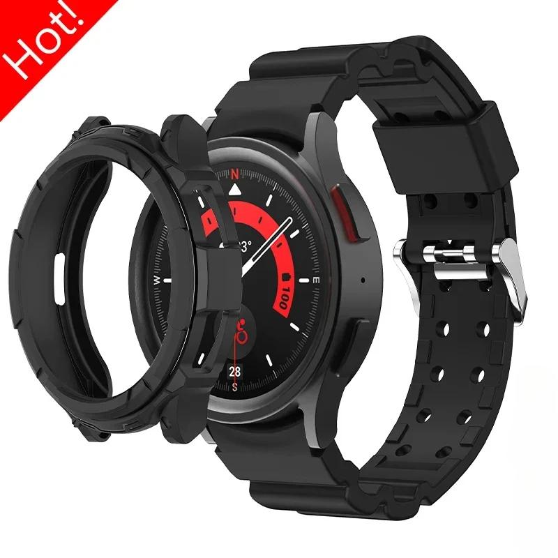 Silicone Strap+Case for Samsung Galaxy Watch 6 Classic 43mm 47mm Sport Loop Band Screen Protective Cover for SAMSUNG 6Classic