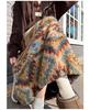 Women's Fair Isle Retro Polar Fleece Mid-Length Umbrella Skirt for Autumn/Winter