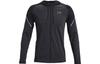 Herren RUSH HeatGear Kapuzenpullover mit durchgehendem Reißverschluss Schwarz 1366170-001