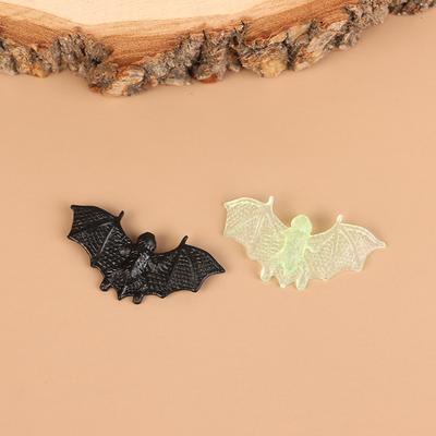 Lot de 20 fausses chauves-souris lumineuses noires en plastique pour décoration d'Halloween, accessoires pour maison hantée