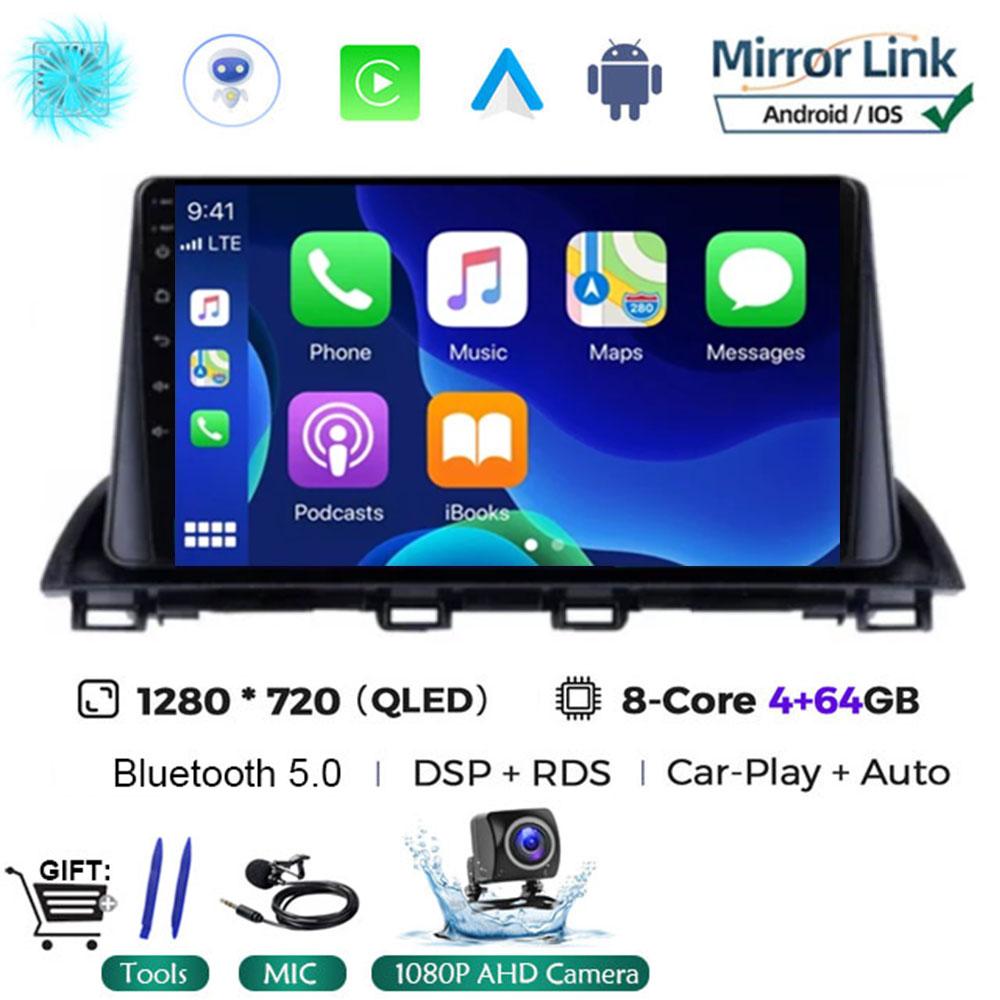 For Mazda 3 Axela 2014 - 2019 Android 14 Car Radio Multimedia Radio Player GPS Navigation Video Stereo Audio Head Unit 2DIN DVD