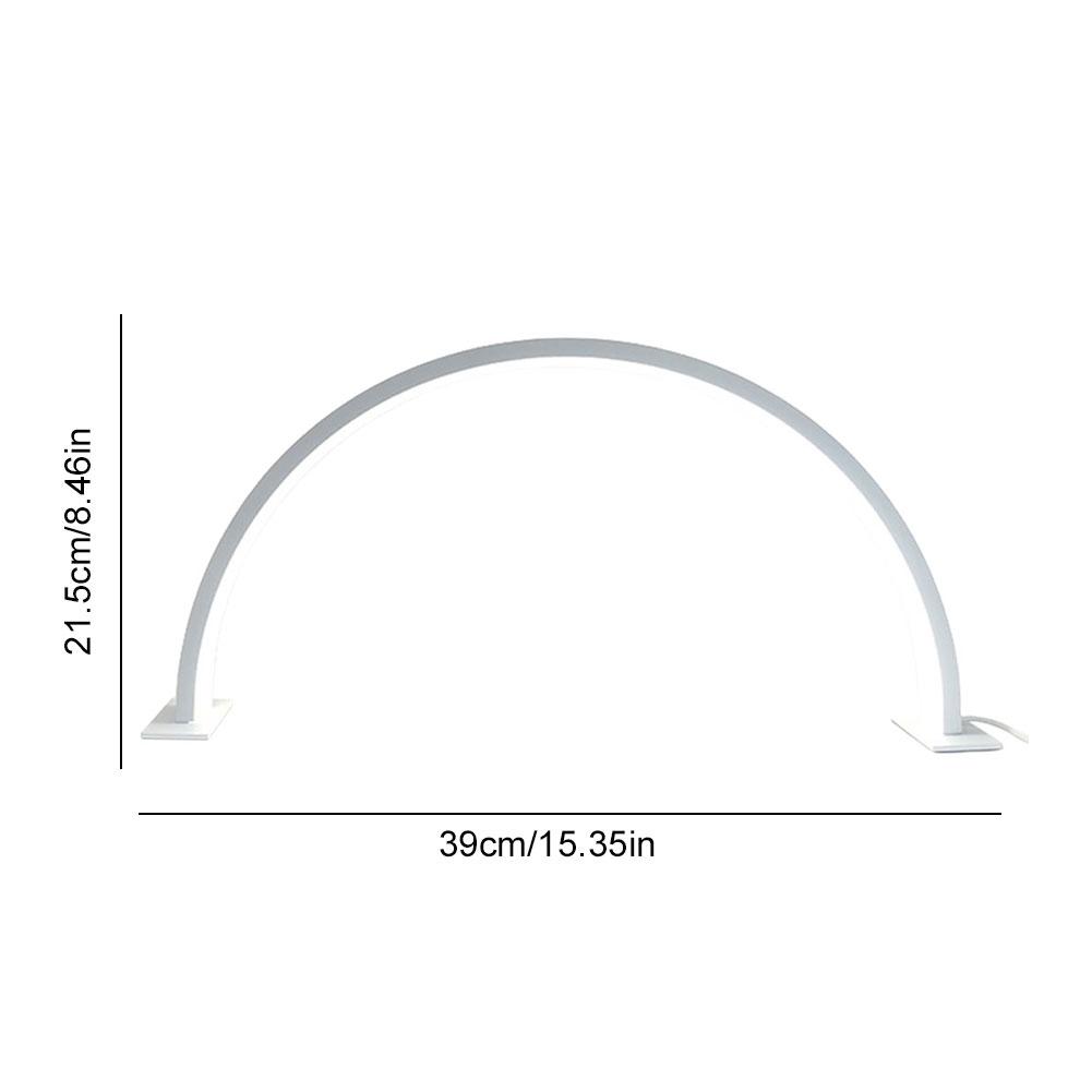 LED Half Moon Light for Nail 39CM Table Lamp U-Shaped Fill Light Specific Desk Work Lighting for Salon Tattoos Eyebrows Beauty
