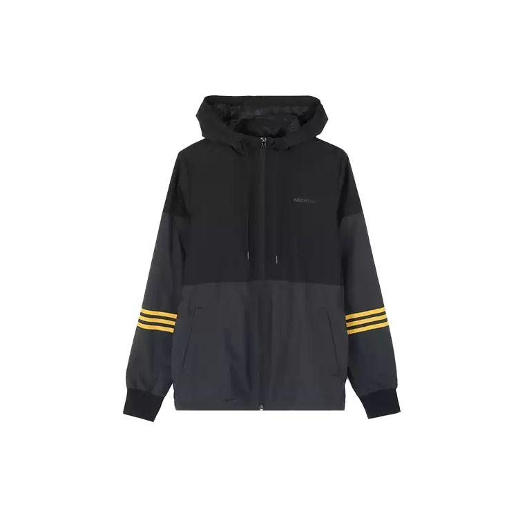

Adidas Neo Повседневная спортивная ветровка с капюшоном Мужская верхняя одежда Черный FK9947