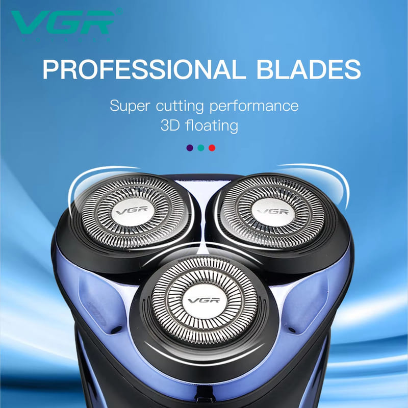 Portable and Safe Men's Electric Shaver with Triple Floating Blades  USB Washable Durable and Powerful Smooth and Close, A Great Gift for Men