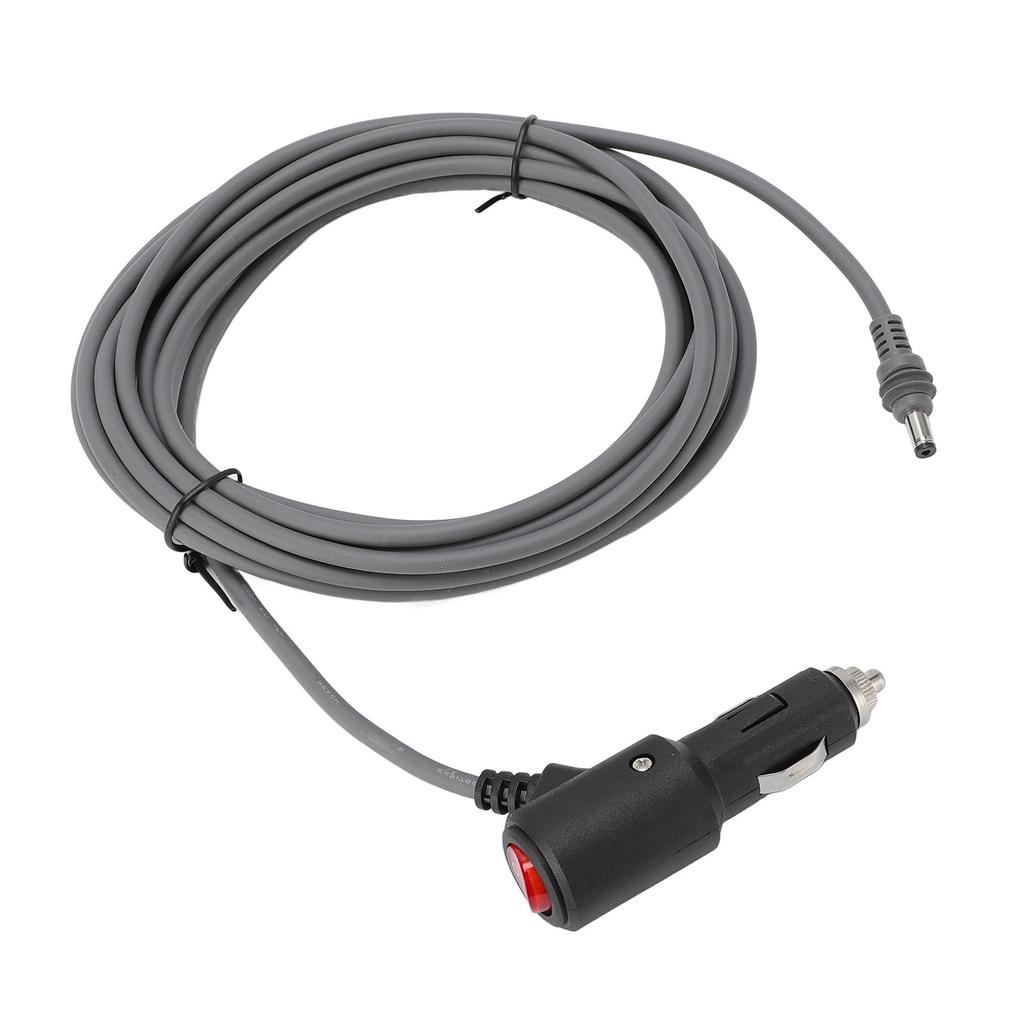 DC Car Power Cable for Mini 16ft 12V 24V 18AWG Water Resistant Cigar Lighter Power Supply Cable with Switch for RV Car