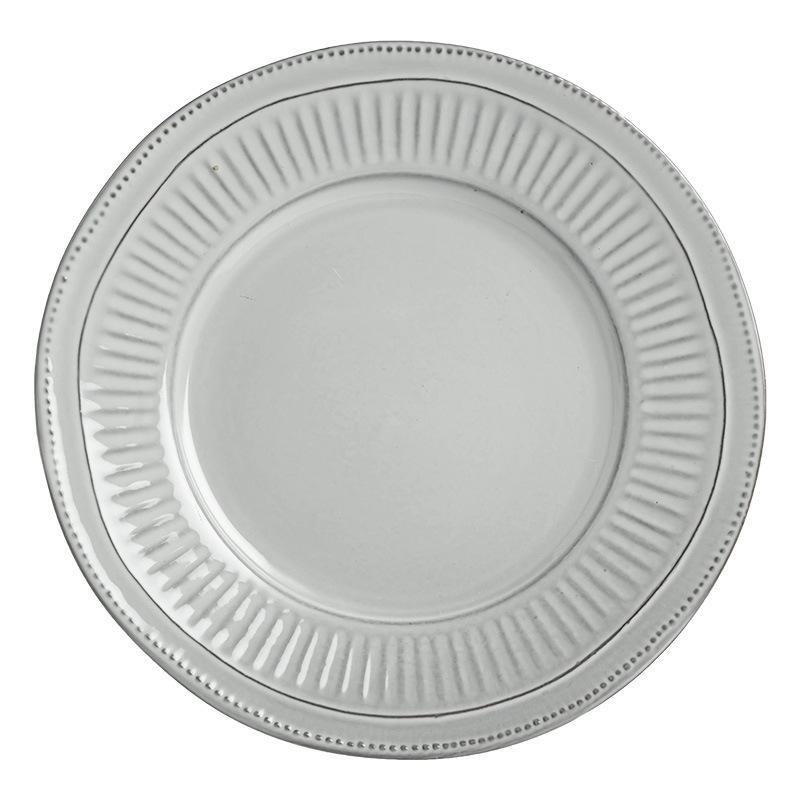 Vintage Relief Western Food Plate Steak Plate Ceramic Tableware Irregular Vegetable Plate Household Plate Salad Plate Pasta Plate
