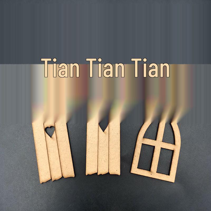 Fairy Tale Children s DIY Wooden Dollhouse Door & Window Model Set