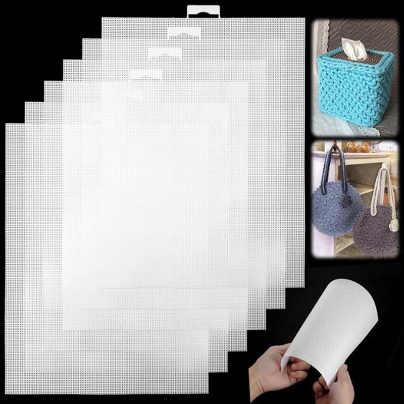 Plastic Sheets 14Count Plastic Mesh Fabric Plastic Cross Stitch Canvas Eye Mesh For Embroidery Diy Handicraft Knit