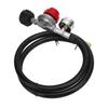5FT High Pressure Gas Regulator 0 to 30 PSI Adjustable with Gauge for RV Van Trailer Gas Tank Adapter