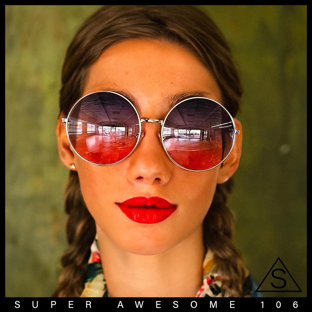 SA106 Classic Oversized Joplin Style Hippie Round Circle Lens One Pink Women's Sunglasses, Size, Gold, Purple,