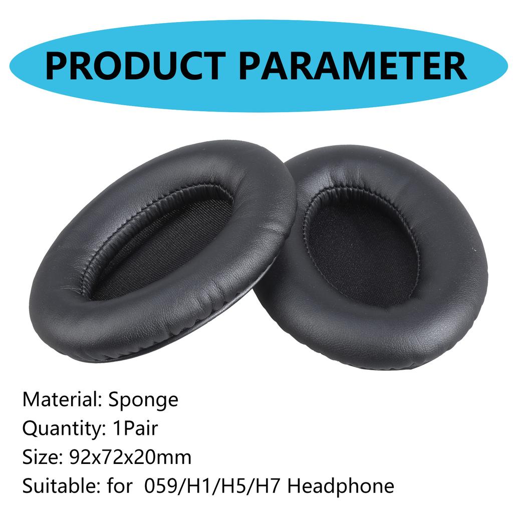 1Pair Replacement Foam Ear Pads Ear Cushion Cover for MPOW 059/H1/H5 Headphone Earmuff Headset Sleeve