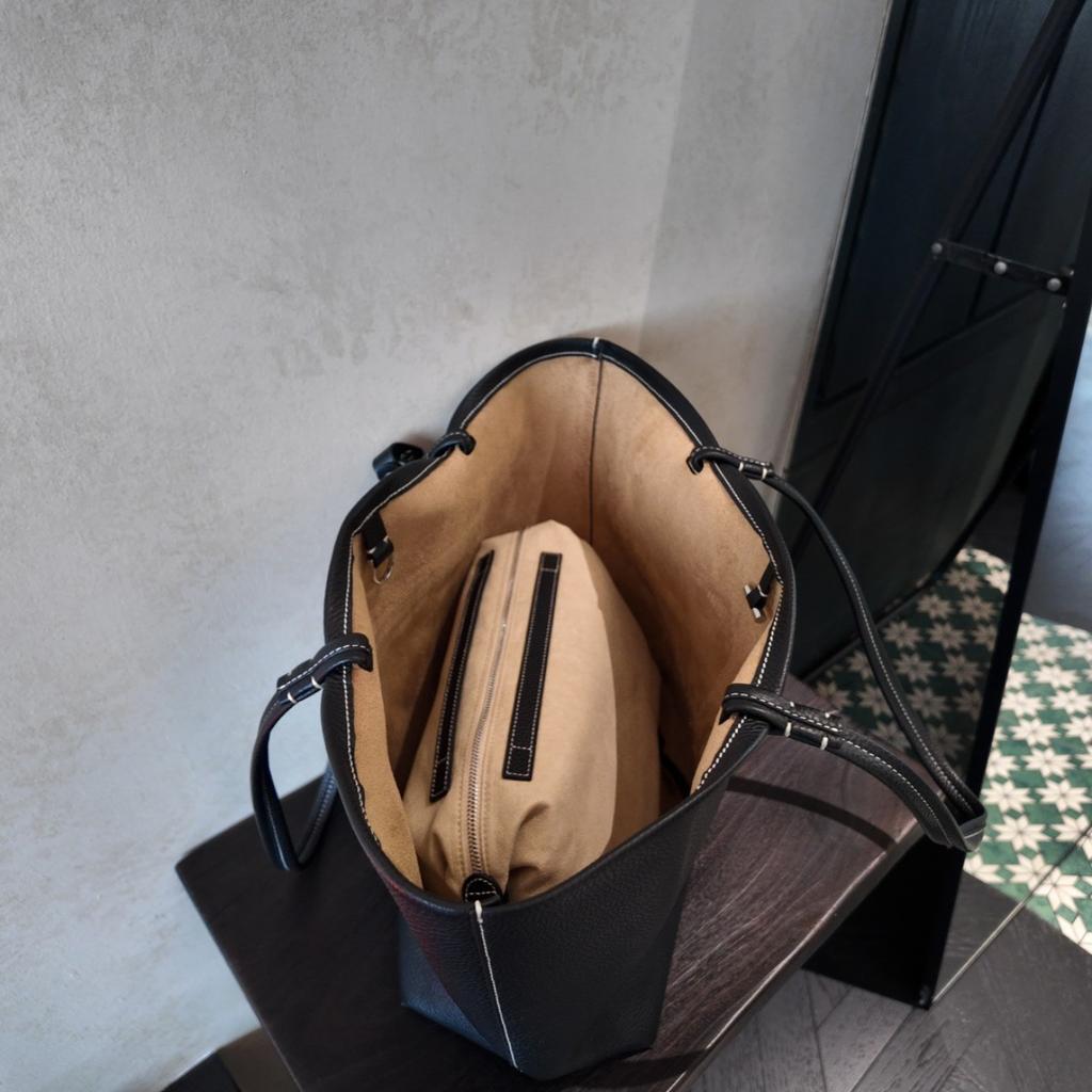 2025 N+eue einfache lässige Tragetasche große Kapazität Mutter-Kind-Tasche erste Schicht Rindsleder Handtasche Pendler Umhängetasche Damen