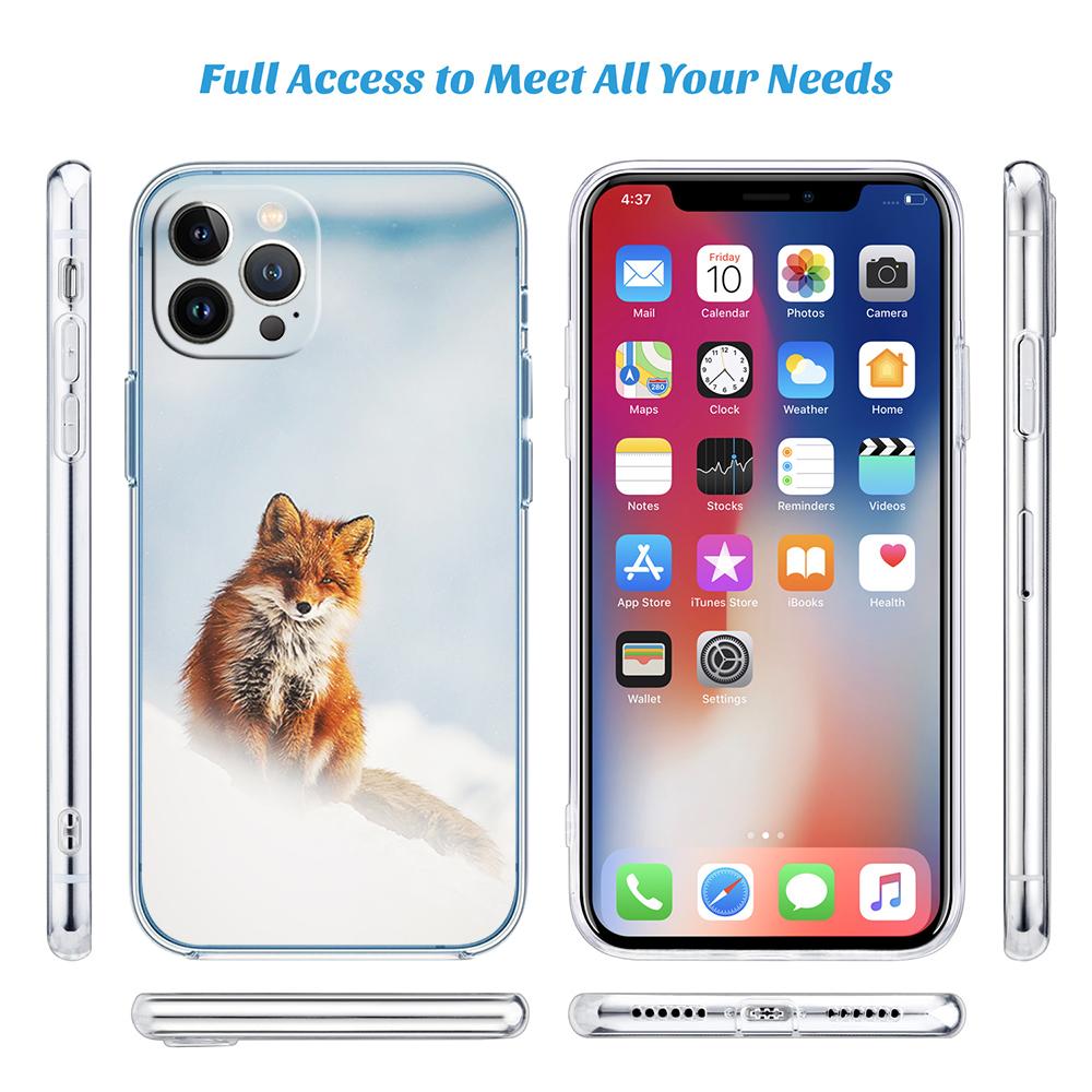 FM24 fox cute Soft Shell Transparent Phone Case for Motorola Moto G7 G8 G9 G84 G85 G73 G24 G15 Z2 Play Power Plus