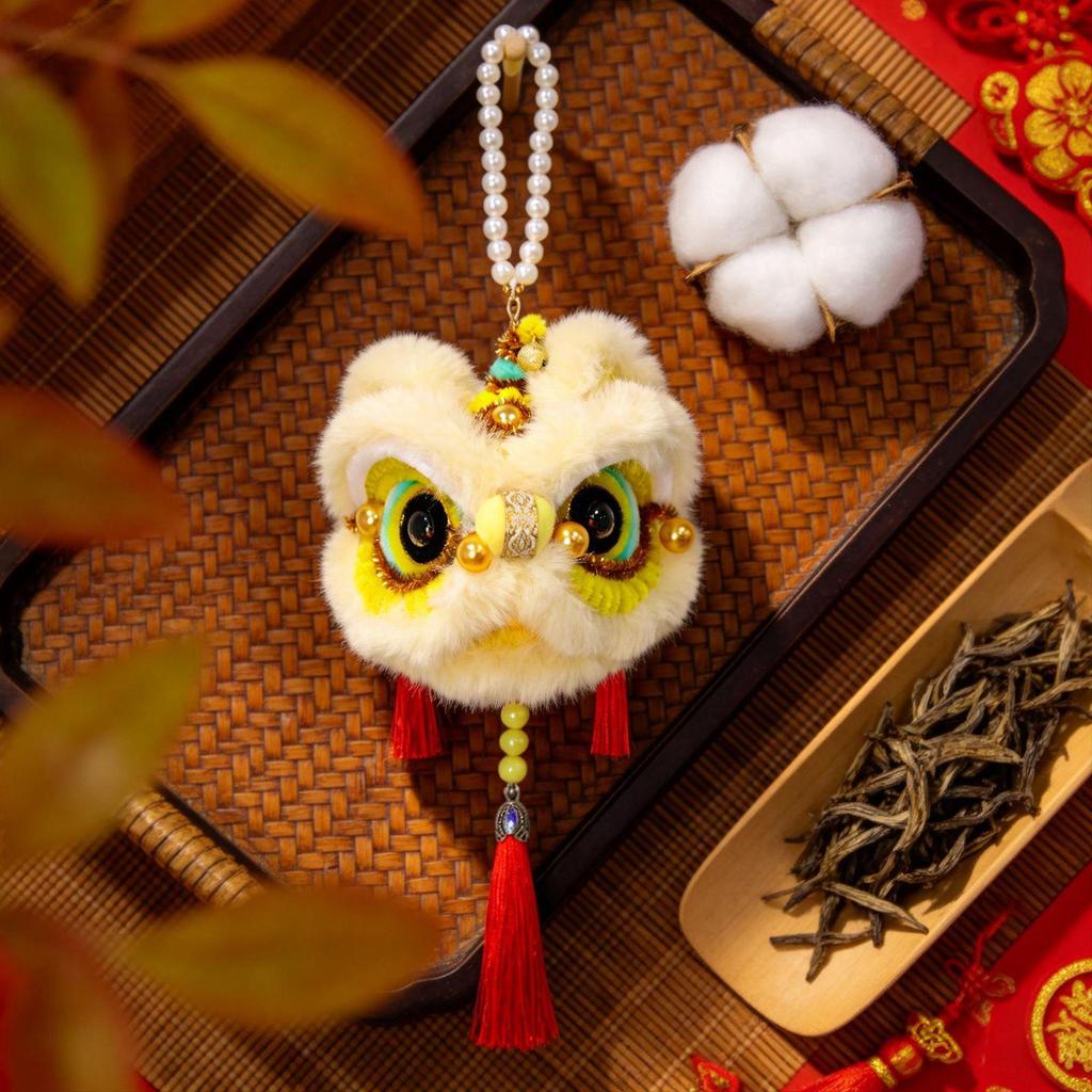 Luminous Lion Dance Lantern Plush Toy - New Year Children's Hanging Ornament
