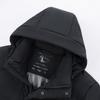 Mens Lightweight Hooded Down Jacket Winter Daily Wear Loose Fit Warm Parka With Removable Hat 50% Goose Fill