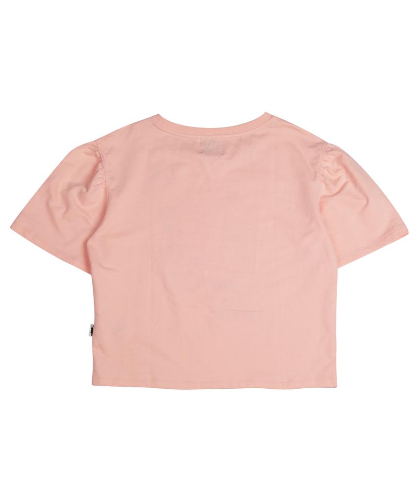 Pipilapin Women'S Puff Sleeve Short Sleeve T-Shirt/Fs7Wt72W Pink