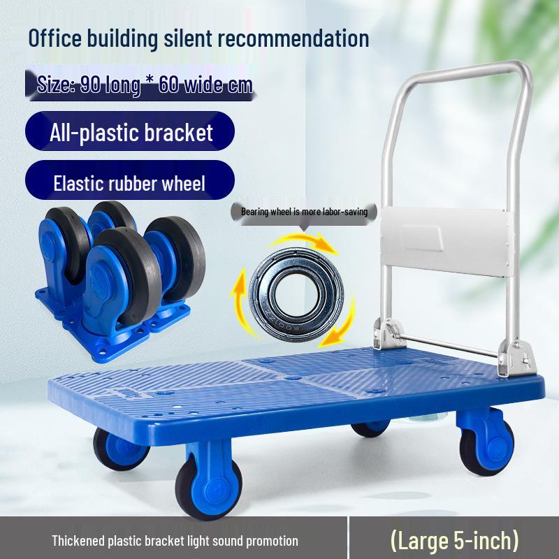 Portable Folding Flatbed Hand Cart for Shopping and Transport