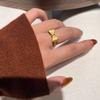 Princess On The Run Textured Bow Ring Open Adjustable Inlaid Red Corundum Bow Ring