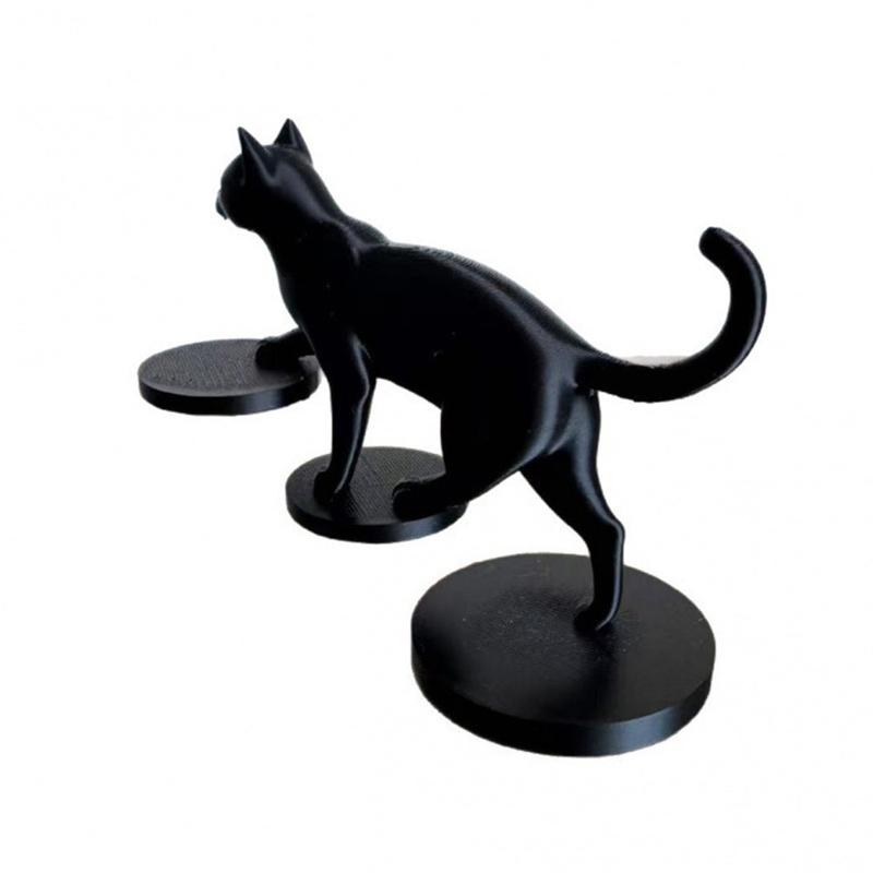 3D Printed Cats Balancing Statue Climbing Stair Cats Sculpture Collectibles Figurine Desktop Decorations for Home