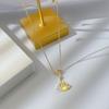 Fully Diamond Skirt Necklace for Women's Collarbone Chain Trendy and Fashionable Temperament Simple Fan-shaped Pendant