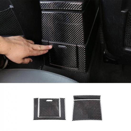 For BMW X3 2006-2010 Real Carbon Fiber Rear Air Outlet Anti-Kick Panel Vent Trim