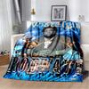 Hip Hop Rapper Blanket Rod Wave Flannel Blanket Soft Warm Throw Bedroom Decor Napping Couch Sofa Bed Chair Cover for Boys Girls